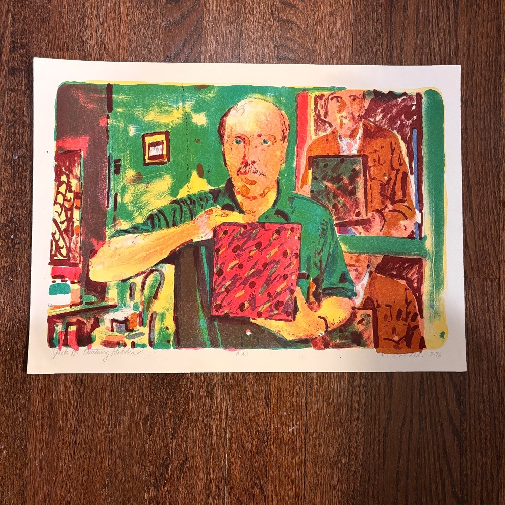 Ken Holder Screenprint - "Jack H. Painting Holder" B.A.T Dated 3/76